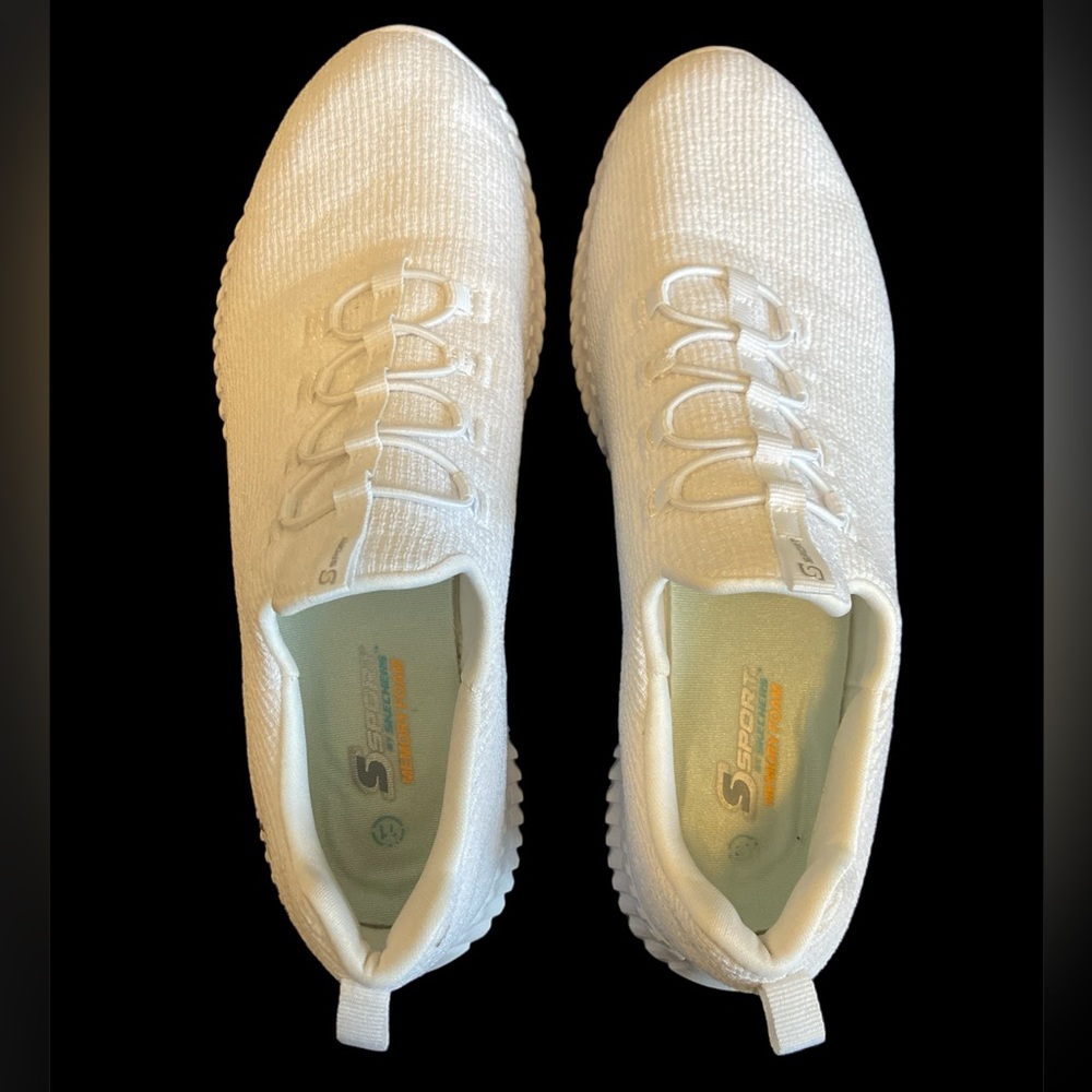 Skechers Sport Memory Foam White Tennis Shoes Women’s 11